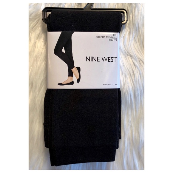 NINE WEST Fleece Lined Footless Tights Leggings - Picture 8 of 8